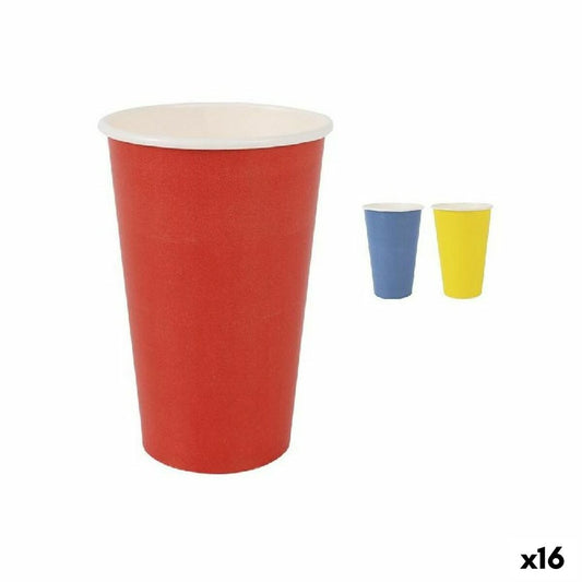 Glasset Algon Engångsanvändning Papp Multicolour 10 Delar 450 ml (16 antal)