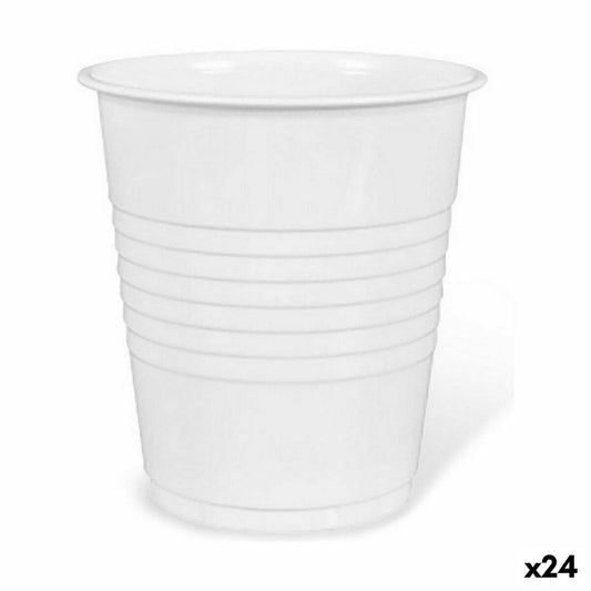 Set of reusable glasses Algon Coffee/Café White Plastic 25 Pieces 100 ml (24 pieces)