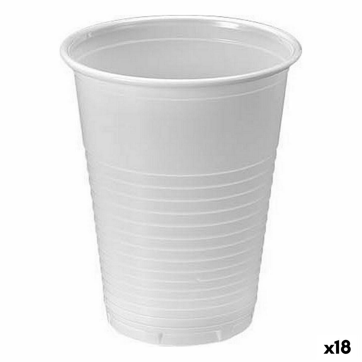 Set of reusable glasses Algon White 50 Pieces 200 ml (18 pieces)