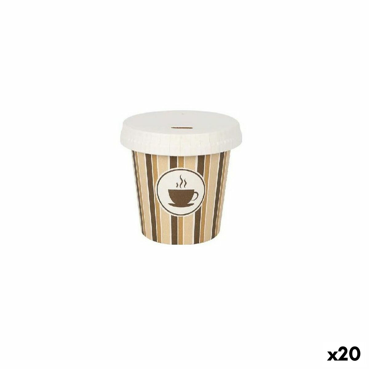 Algon Ice Cream With Lid Disposable Coffee/Café Cardboard 10 Pieces 120 ml (20 pieces)