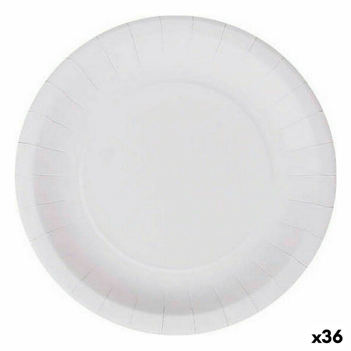 Plate Set Algon Disposable Paper White 25 Pieces 20 cm (36 pieces)