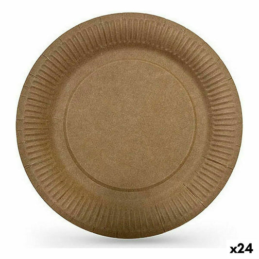 Plate set Algon Disposable kraft paper 12 pieces 18 cm (24 pieces)