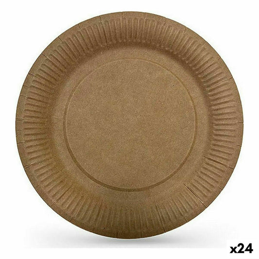 Plate set Algon Disposable kraft paper 10 pieces 20 cm (24 pieces)