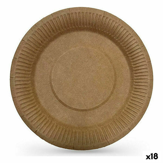 Plate set Algon Disposable kraft paper 10 pieces 23 cm (18 pieces)