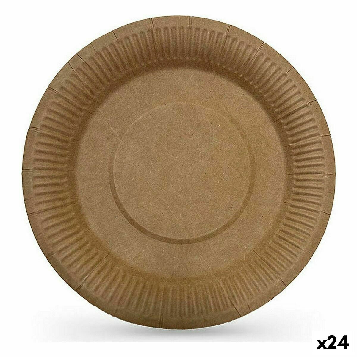 Plate set Algon Disposable kraft paper 3 pieces 28 cm (24 pieces)