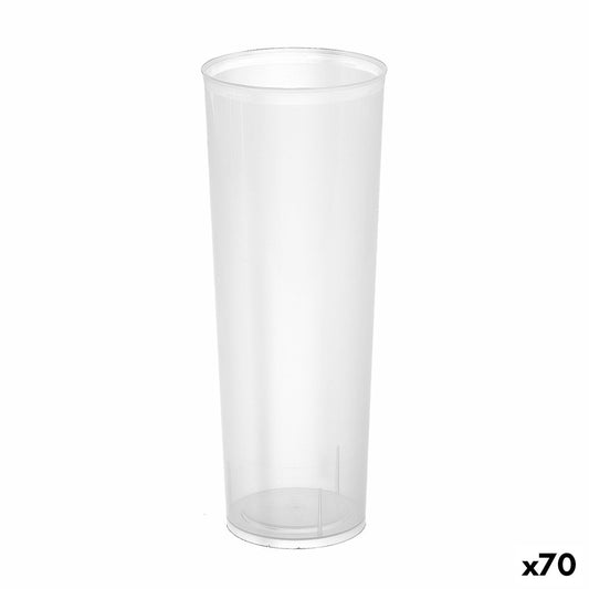 Set of reusable glasses Algon Tube, tubes Transparent 6 Pieces 300 ml (70 pieces)