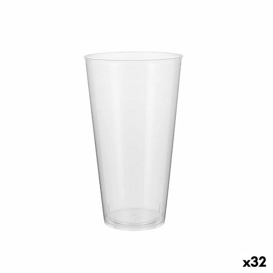 Set med återanvändbara glas Algon Plast Transparent 10 Delar 450 ml (32 antal)