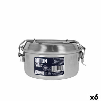 Lunch box Quttin Plate Stainless steel Ø 16 x 8.2m (6 pieces)