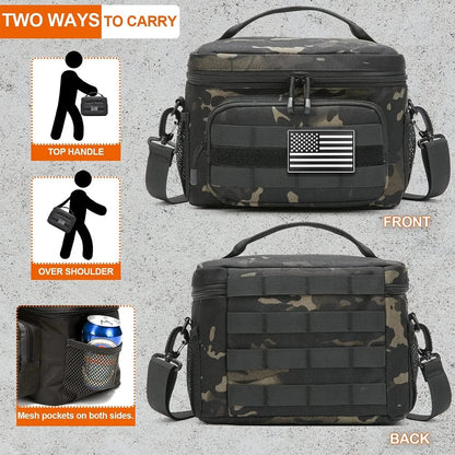 Outdoor Crossbody Duffelväska Svart stor kapacitet och hållbar polyester