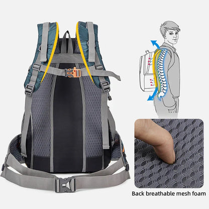 Large Capacity Backpack for Climbing Camping Waterproof Blue