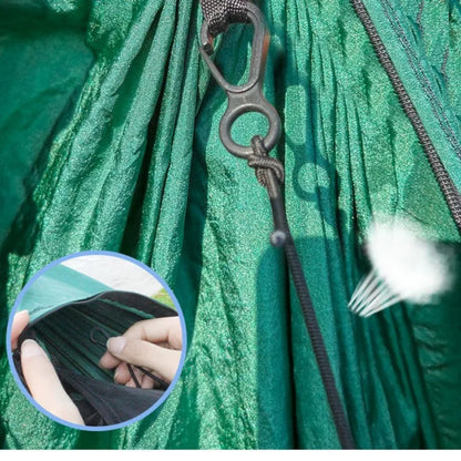 Hängmatta 2 Personers Camping Hammock med Myggnät och Regnskydd