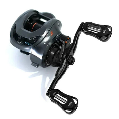 Fiskerulle Baitcasting 9KG Broms Dubbellager Höger Carbon Fiber Grip svart