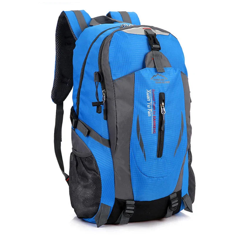 Hiking Backpack Nylon Blue Lightweight & Durable
