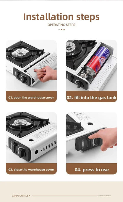 Camping Gasolkök för Gaspatron och Automatisk Tändning