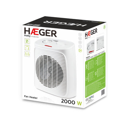 Bärbar värmefläkt Haeger Hotty Vit 2000 W - finns hos Aktivcamping