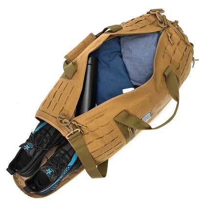 Taktisk Sport Gym Resväska Duffel Bag Khaki 40L