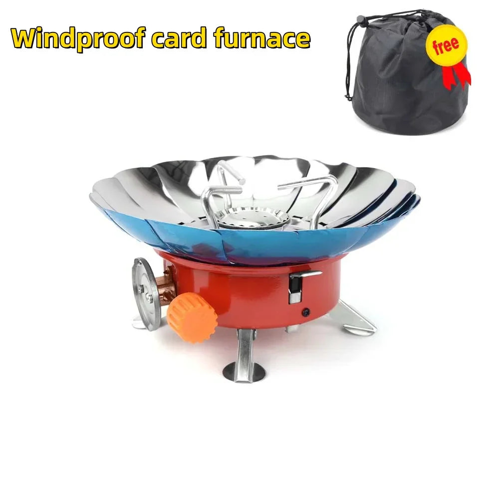 Vindskyddad Mini Fällbar Camping Gasolkök