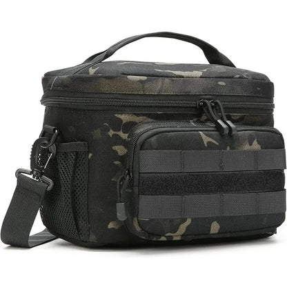 Outdoor Crossbody Duffelväska Svart stor kapacitet och hållbar polyester