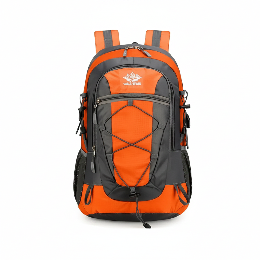 Vattentät vandringsryggsäck orange 20–35L lätt och slitstark