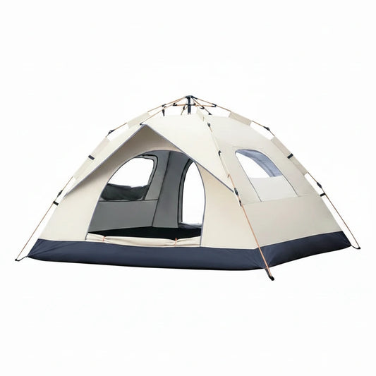 Tält för 3–4 personer helautomatisk pop-up beige finns hos Aktivcamping