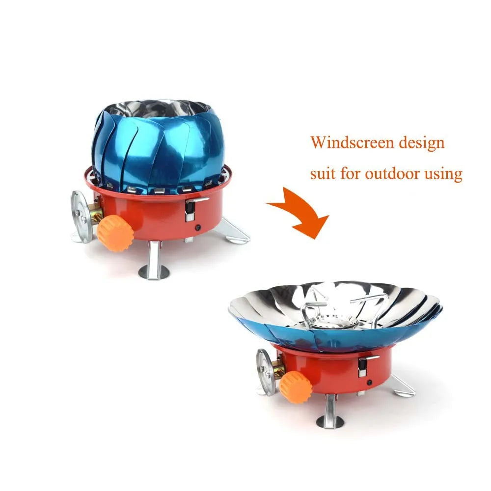Vindskyddad Mini Fällbar Camping Gasolkök