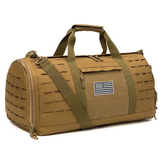 Taktisk Sport Gym Resväska Duffel Bag Khaki 40L
