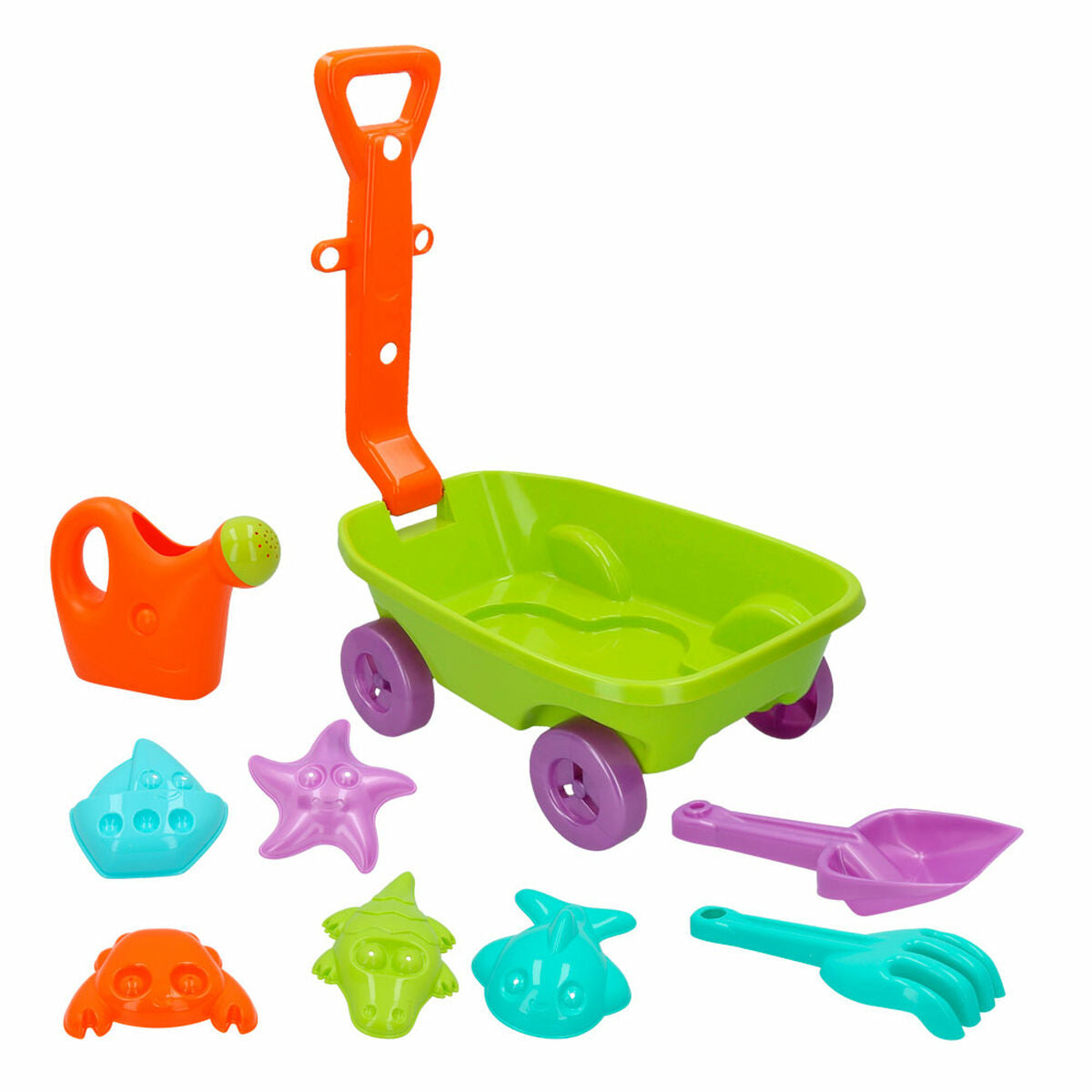 Beach toys set Colorbaby Wheelbarrow polypropylene (12 pieces)