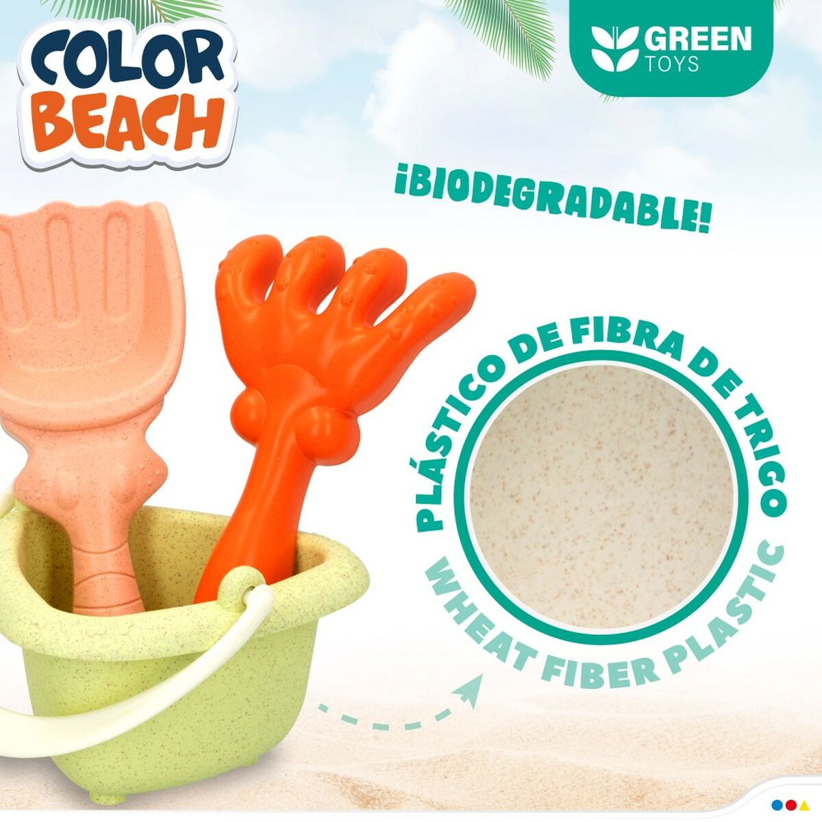 Beach toys set Colorbaby 16.5 x 11 x 11 cm (2 quantities)