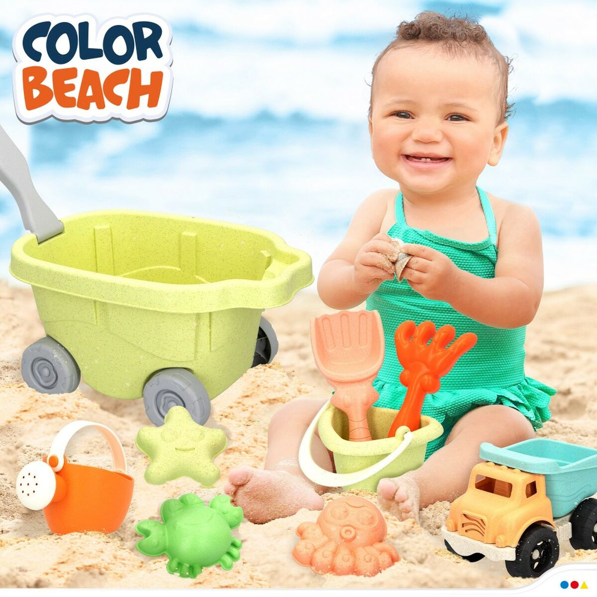 Beach toys set Colorbaby 16.5 x 11 x 11 cm (2 quantities)