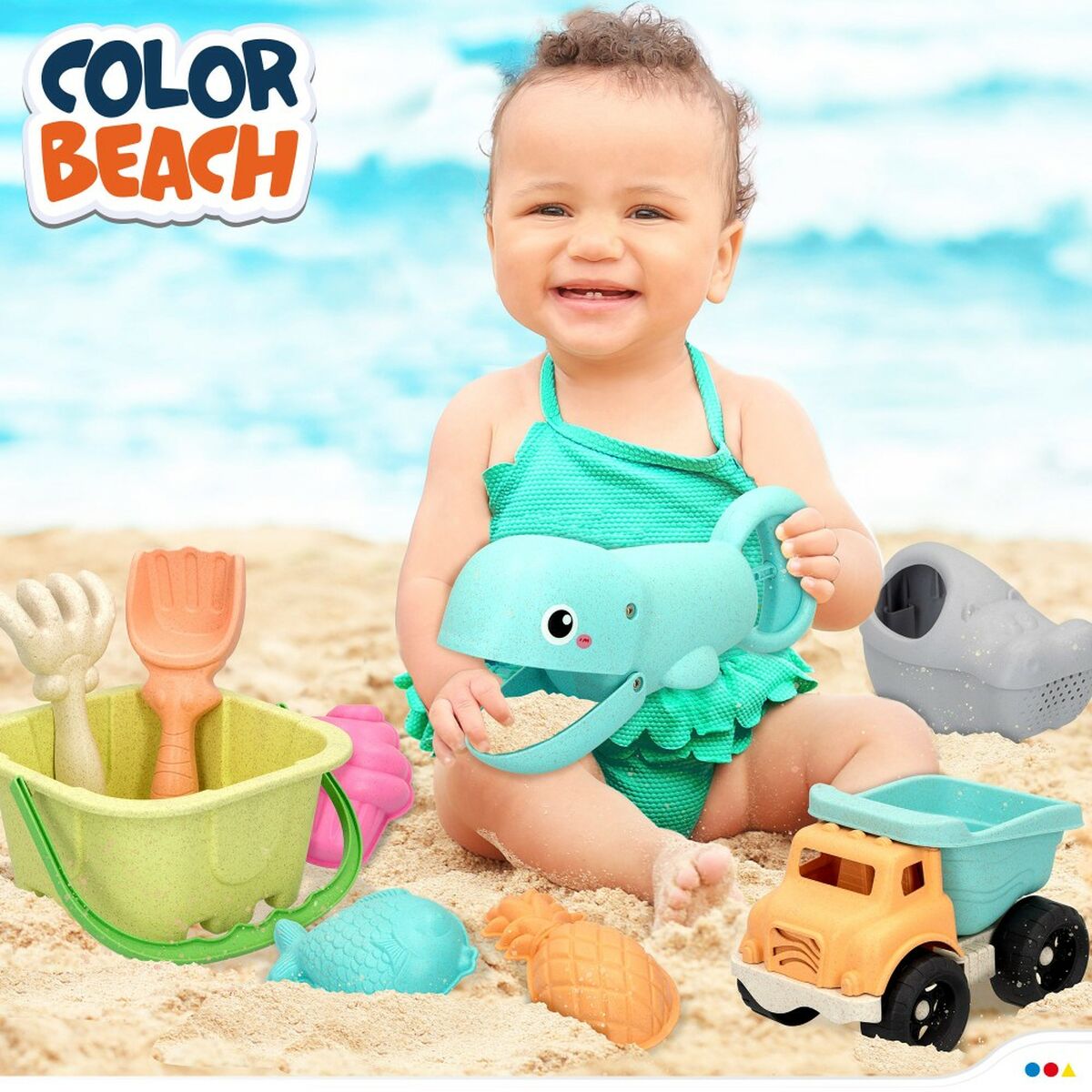 Beach toys set Colorbaby 19.5 x 10 x 19.5 cm (number of 4)