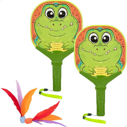 Beach paddles Colorbaby Crocodile 18.5 x 33 x 0.5 cm (6 number)