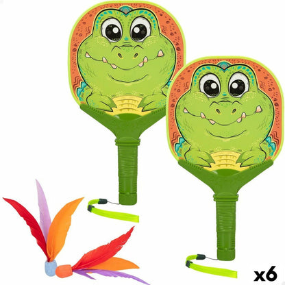 Beach paddles Colorbaby Crocodile 18.5 x 33 x 0.5 cm (6 number)