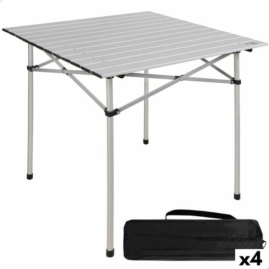 Folding table Aktive Silver Aluminum 70 x 70 x 70 cm (4 pieces)