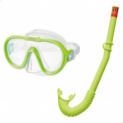 Snorkel och cyklop Intex Adventurer Grön