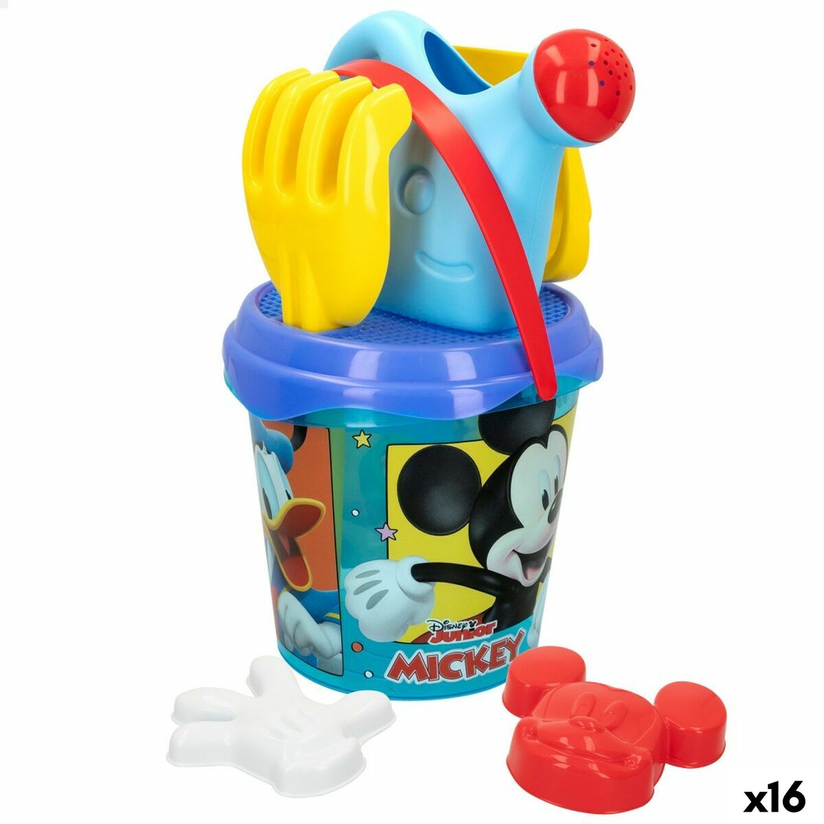 Beach toys set Mickey Mouse Ø 18 cm (16 number)