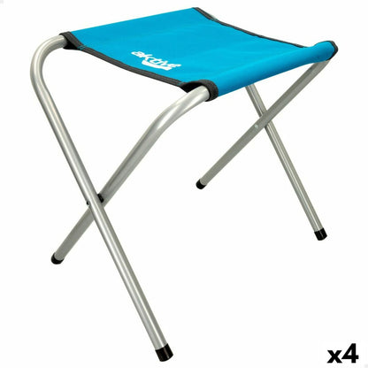 Folding stool Aktive Blue Camping 30 x 37 x 40 cm (4 pieces)