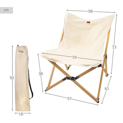 Folding camping chair Aktive Jord 58 x 73 x 61 cm (2 pieces)