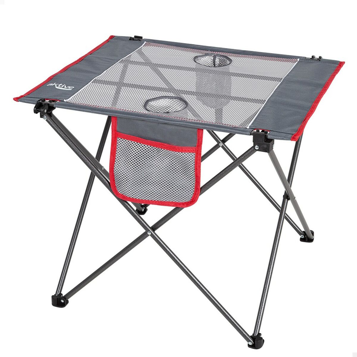 Folding table Aktive Camping Grey 62 x 50 x 50 cm (2 pieces)