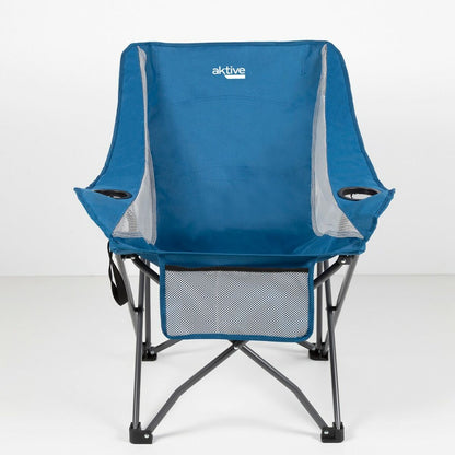 Folding camping chair Aktive Blue 48 x 86 x 50 cm (2 pieces)