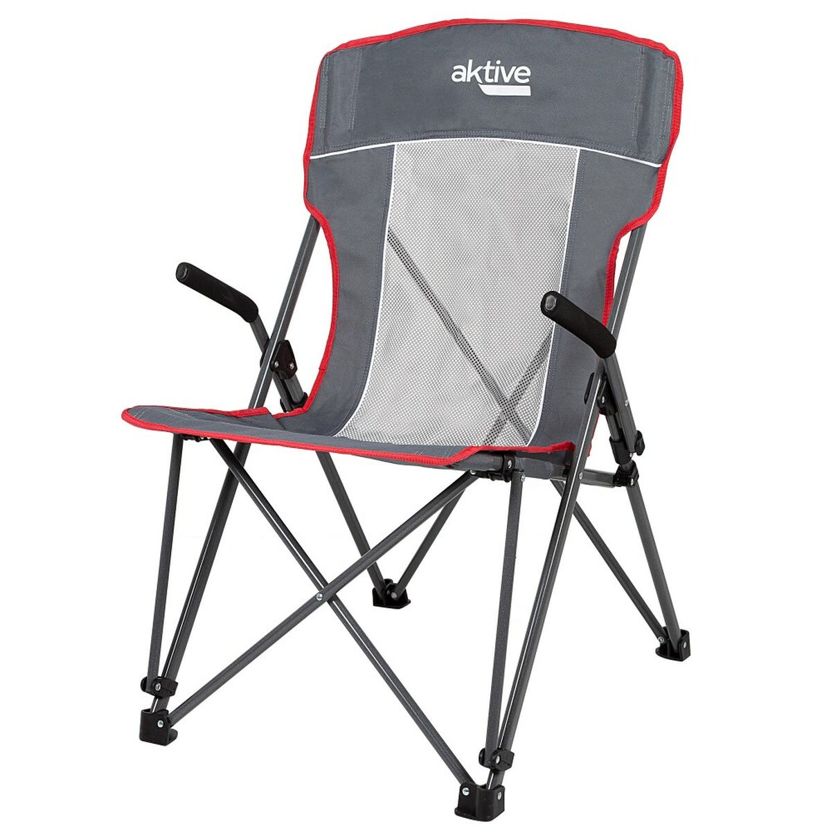 Folding camping chair Aktive Grey 59 x 97 x 68 cm (2 pieces)