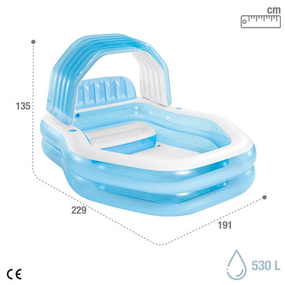 Unlockable pool Intex Blue 530 l 229 x 135 x 191 cm (2 pieces)