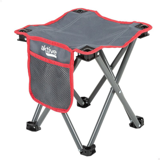 Stool Aktive Foldable Camping Grey 30 x 32 x 30 cm (4 pieces)