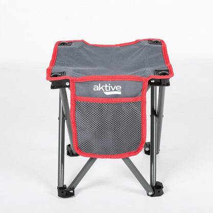 Stool Aktive Foldable Camping Grey 30 x 32 x 30 cm (4 pieces)