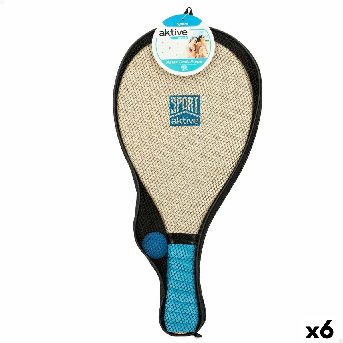 Beach shovels with ball Active 20 x 44 x 1 cm (6 number)