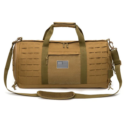 Taktisk Sport Gym Resväska Duffel Bag Khaki 40L