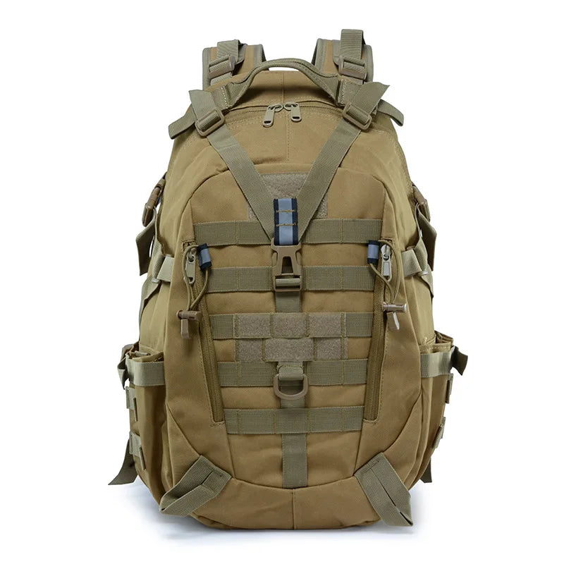 Vattentät Ryggsäck Khaki Taktisk Camping Hiking 40L