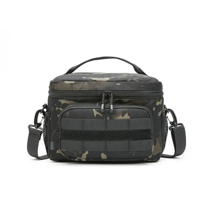 Outdoor Crossbody Duffelväska Svart stor kapacitet och hållbar polyester