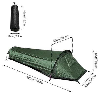 Ultralätt Enmanstält Grönt Vattenavvisande Campingtält Backpacking finns hos Aktivcamping