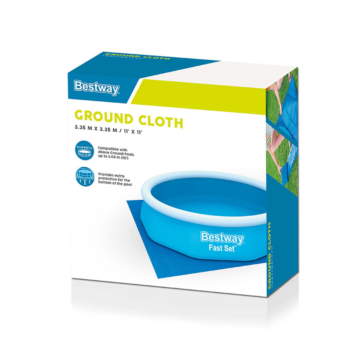 Skyddande golv för flyttbara pooler Bestway 335 x 335 cm (1 antal) finns hos Aktivcamping