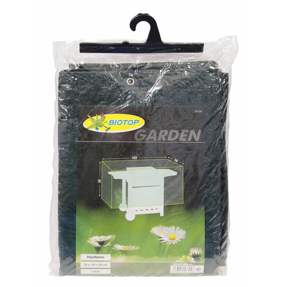 Skyddskåpa för grill Altadex Grön Polyetylen 103 x 58 x 58 cm finns hos Aktivcamping